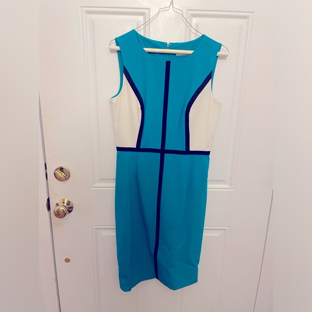 Calvin Klein turquoise dress